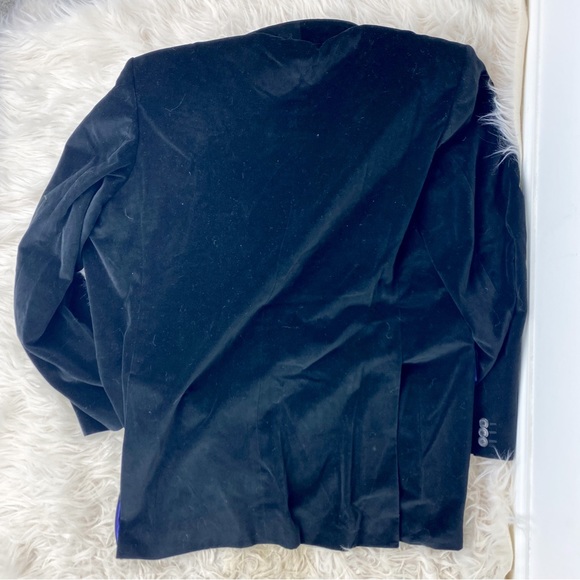 Carolina Herrera Black Velvet Blazer - Picture 2 of 4